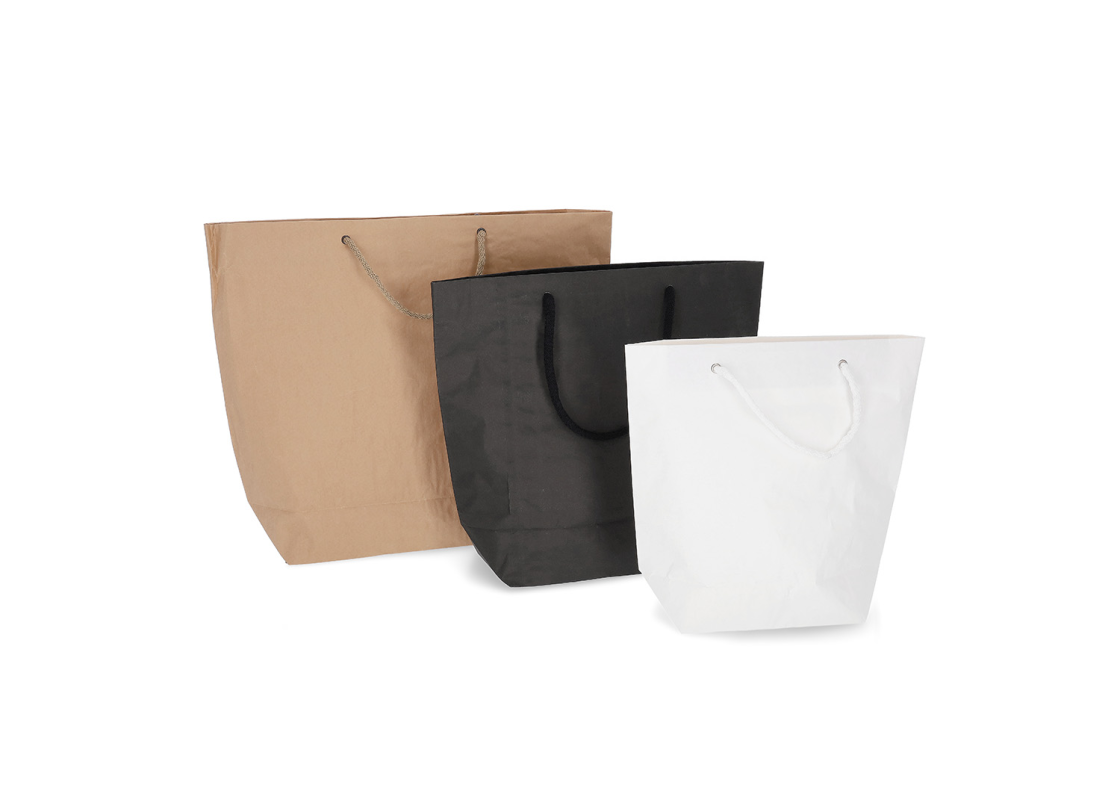 PREM-3: 360 x 130 x 320 mm paper bag with fabric handles 1