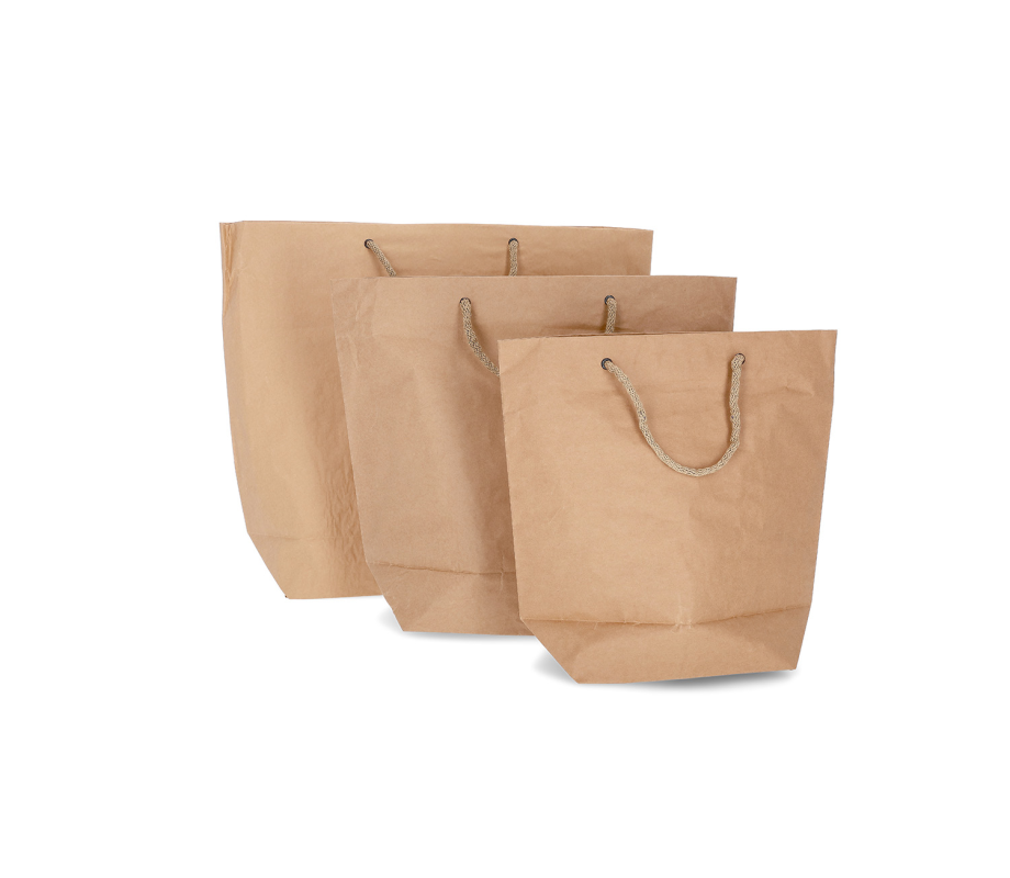 CUBA-1: 340 x 130 x 350 mm paper bag with fabric handles 31