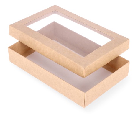 DDP-18L: 220 x 140 x 40 mm<br>two part box with window 1