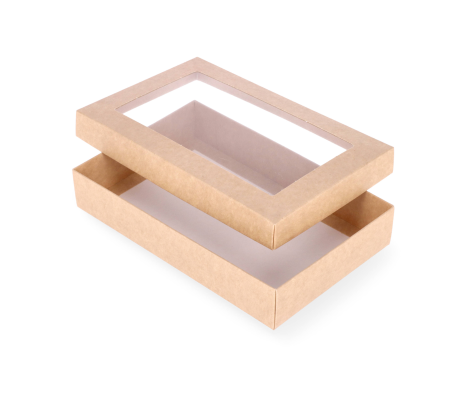 DDP-18L: 220 x 140 x 40 mm<br>two part box with window 2