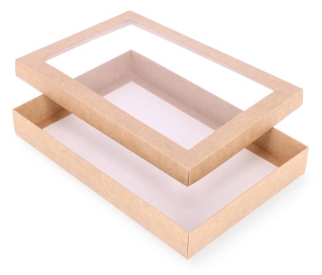 DDP-19L: 300 x 200 x 40 mm<br>two part box with window 1