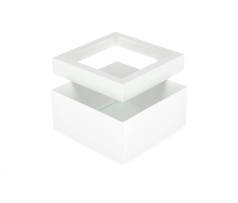 DDP-5L: 210 x 210 x 100 mm<br>two part box with window 2