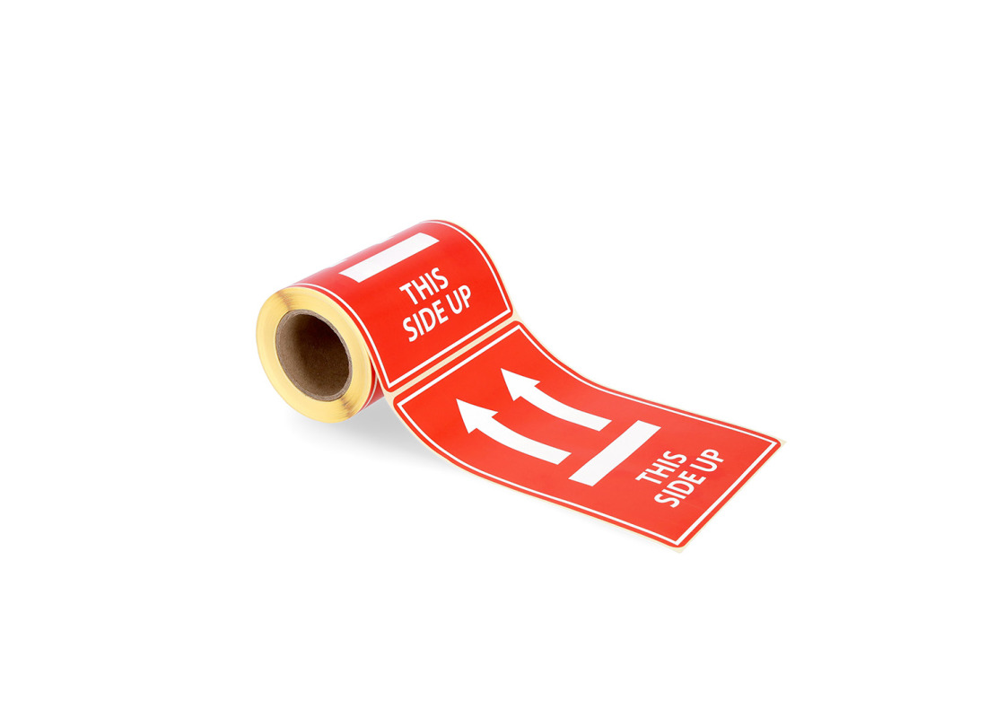 LIP-UP/L<br>100 mm x 150 mm warning stickers<br>THIS SIDE UP<br>100 pcs. 1