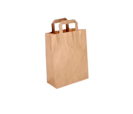 FLAT-2: 220 x 100 x 280 mm paper bag with flat paper handles 3