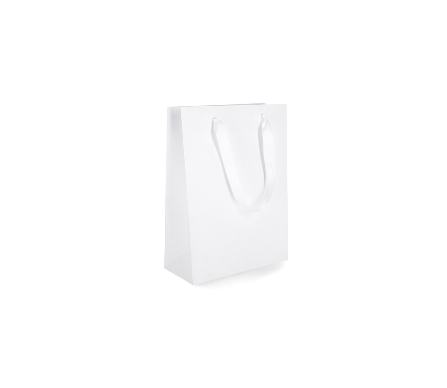 LUX-1: 220 x 100 x 300 mm Ribbon Handle Luxury Paper Bag 1