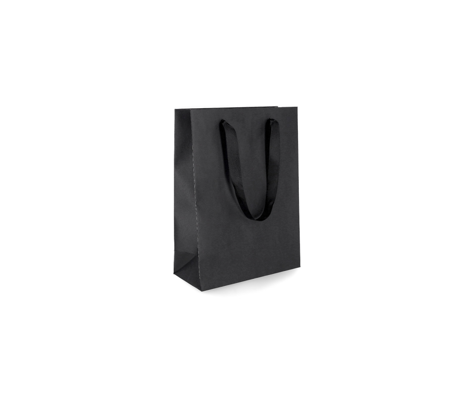 LUX-1: 220 x 100 x 300 mm Ribbon Handle Luxury Paper Bag 10