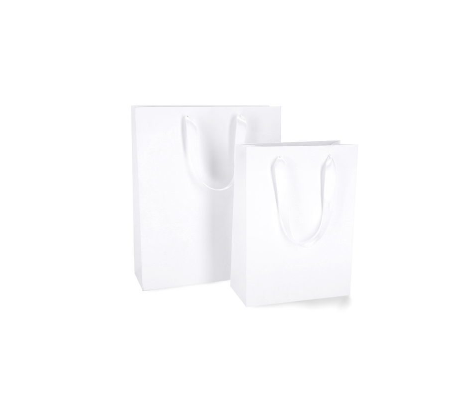 LUX-1: 220 x 100 x 300 mm Ribbon Handle Luxury Paper Bag 4