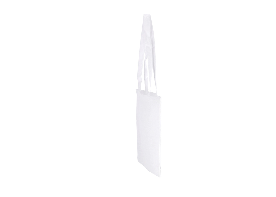 MMK-3: White 400 x 400 mm non-woven bag with long handles 2