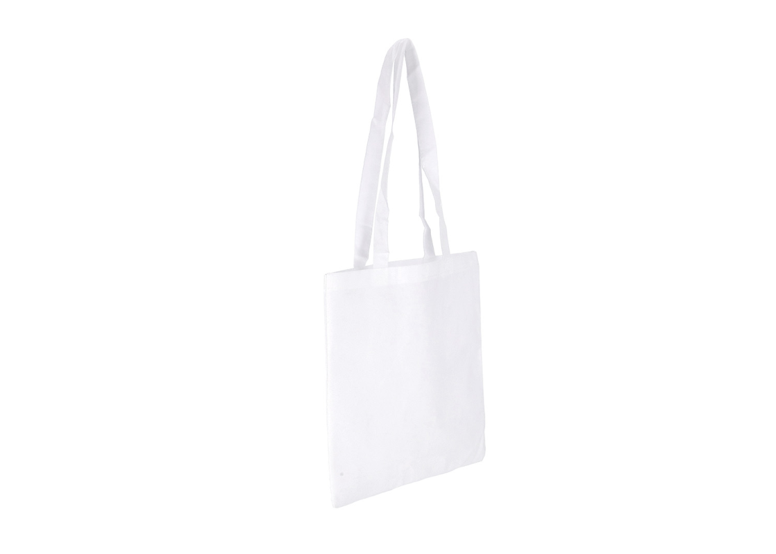 MMK-3: White 400 x 400 mm non-woven bag with long handles 1