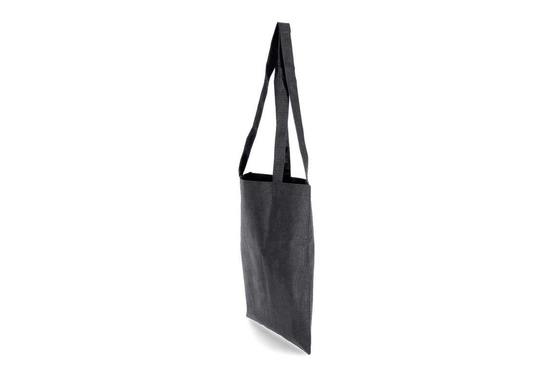 MMK-2: Brown 400 x 450 mm non-woven bag with crossed handle 2