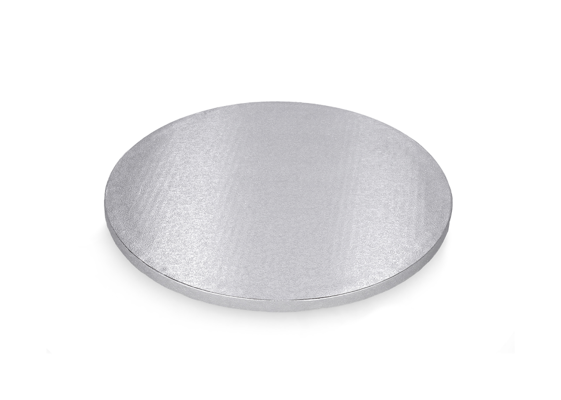 PD-SI/25: 250 mm, 1 pc. Thick silver color round cake drum, 12mm 2