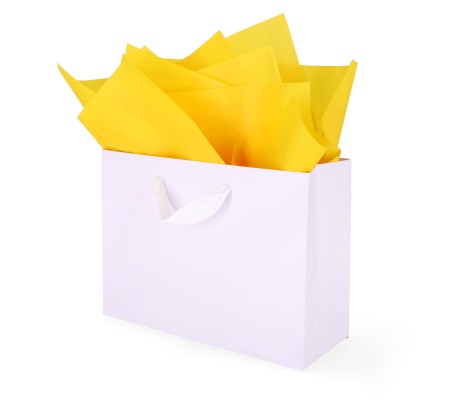 TIS-071: 760 x 500 mm colored tissue paper.<br>Yellow 1