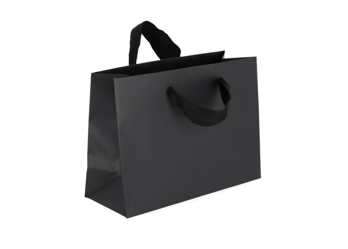 VIP-1: 300 x 120 x 220 mm paper bag with fabric handles 1